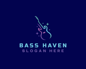Bass - Bass Guitar Instrument logo design