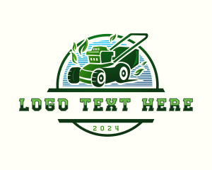 Lawn Mower Gardening  Logo