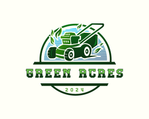 Lawn Mower Gardening  logo design