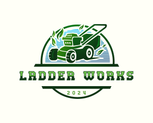 Lawn Mower Gardening  logo design