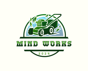 Lawn Mower Gardening  logo design