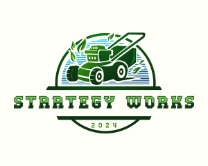 Lawn Mower Gardening  logo design