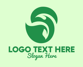 Abstract Leaf Swirl logo design