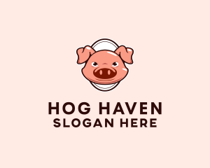 Hog - Pork Meat Ranch logo design