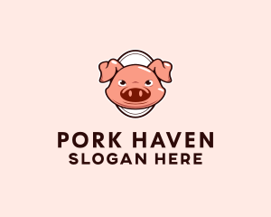 Pork Meat Ranch logo design