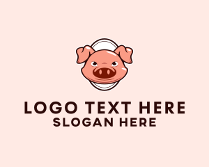 Meatshop - Pork Meat Ranch logo design