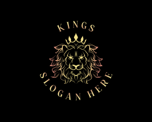 Luxury Royal Lion logo design