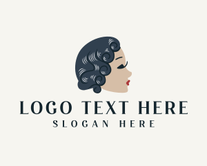 Wig - Beauty Woman Cosmetics logo design