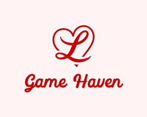 Baker - Love Heart Letter L logo design