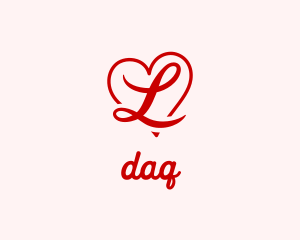 Fragrance - Love Heart Letter L logo design