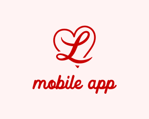 Couture - Love Heart Letter L logo design