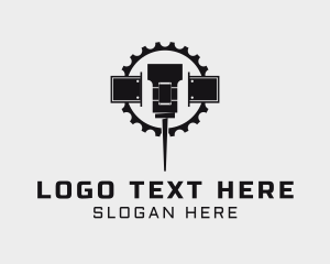 Drill - Cog Drill Machine logo design