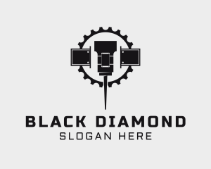 Cog Drill Machine logo design