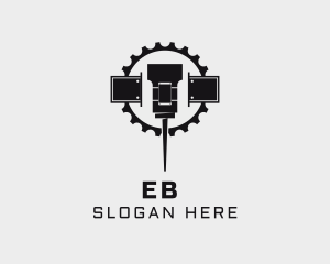 Machinery - Cog Drill Machine logo design