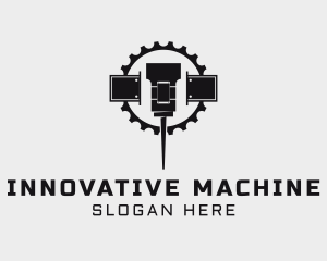 Cog Drill Machine logo design