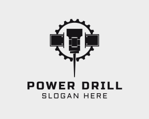 Cog Drill Machine logo design