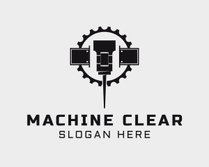 Cog Drill Machine logo design