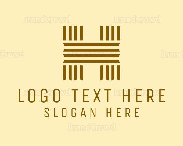 Modern Pillar Letter H Logo
