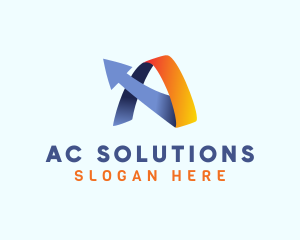 Logistics Company Letter A logo design