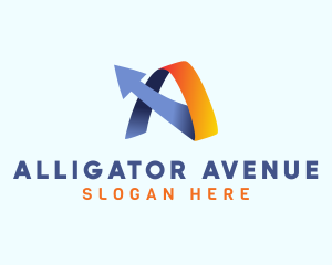 Logistics Company Letter A logo design