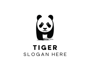 Cute Panda Wildlife  Logo