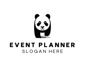 Negative Space - Cute Panda Wildlife logo design