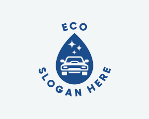 Garage Car Wash Droplet  Logo