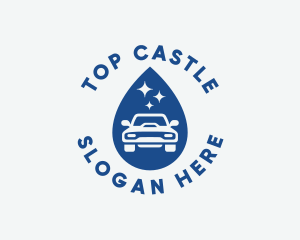 Garage Car Wash Droplet  Logo