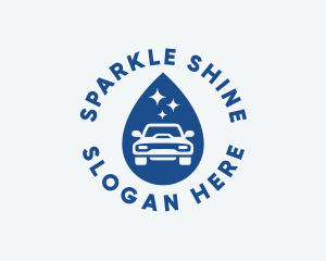 Garage Car Wash Droplet  logo design