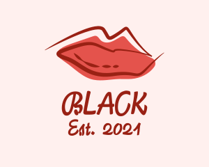 Erotic - Red Sexy Lips logo design