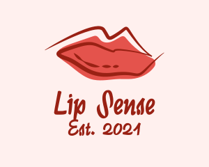 Red Sexy Lips logo design