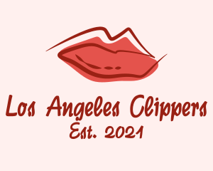 Beauty Vlogger - Red Sexy Lips logo design