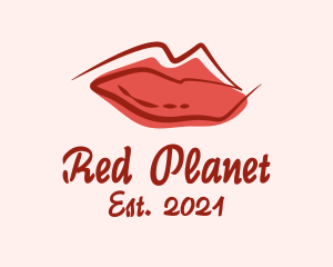 Red Sexy Lips logo design