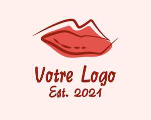 Erotic - Red Sexy Lips logo design