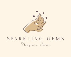 Sparkle Hand Crystal logo design