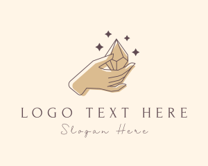 Gemstone - Sparkle Hand Crystal logo design