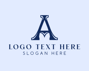 Notary - Elegant Serif Letter A Company logo design