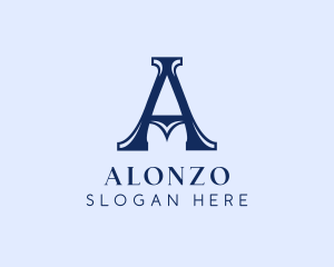 Elegant Serif Letter A Company logo design