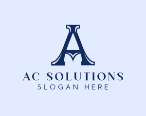 Elegant Serif Letter A Company logo design