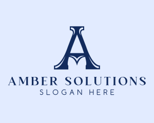 Elegant Serif Letter A Company logo design