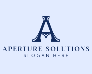 Elegant Serif Letter A Company logo design