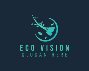 Eco Broom Cleaning logo design