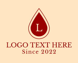 Blood - Blood Donating Letter logo design