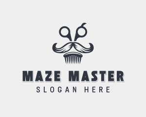 Mustache Grooming Barber Logo