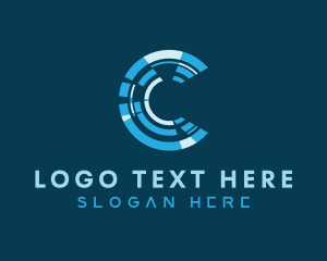 Automation - Cyber Tech Letter C logo design