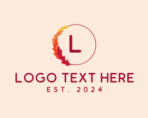 Event Styling - Autumn Leaves Wreath logo design