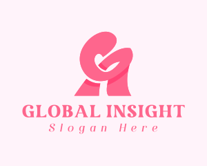 Faminine - Pink Girly Letter A logo design