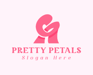 Girly - Pink Girly Letter A logo design