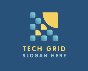 Grid - Solar Panel Square logo design