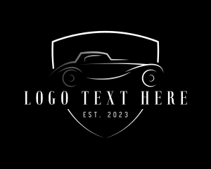 Black And White - Retro Car Mechanic logo design